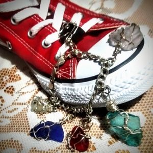 🐬Sea glass Charm Bracelet